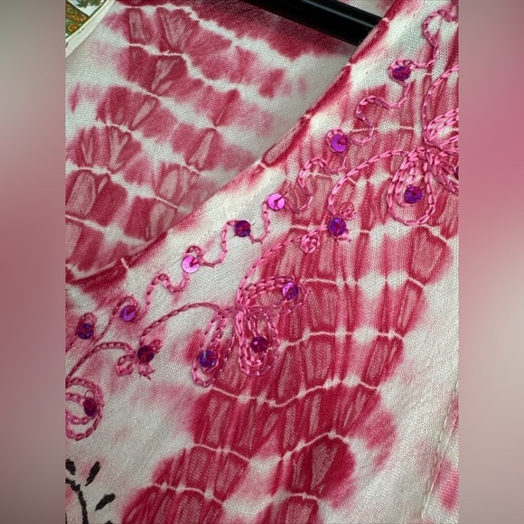 India Boutique Maxi Dress OSFA free size NEW Pink gorgeous Boho Flare - Picture 3 of 5